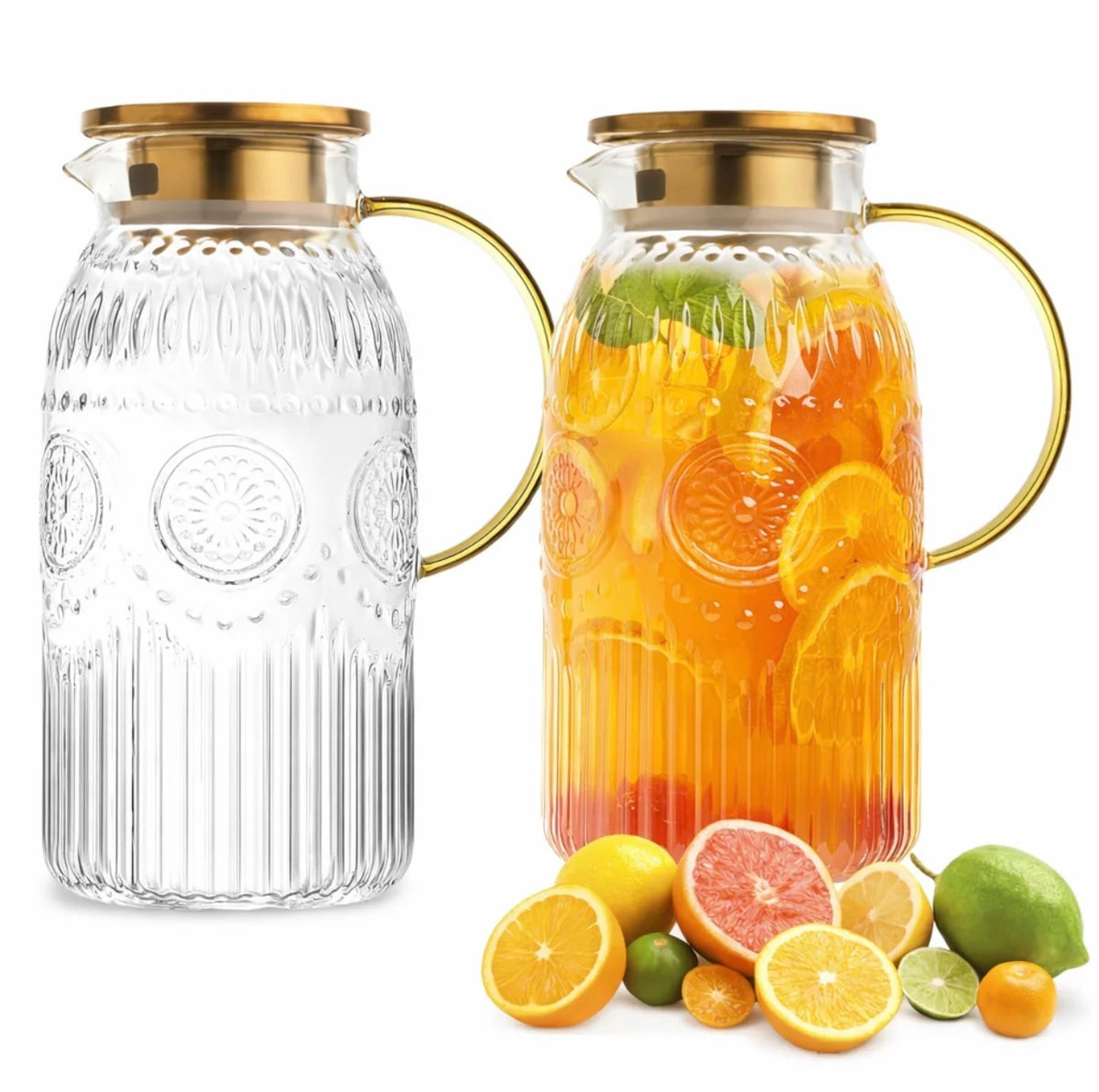 Alerra   Sunstone   68   Oz   Vintage   Glass   Pitcher