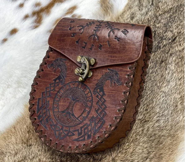 Renaissance PU Leather Waist Purse COSPLAY Photography Props